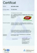 Certificat ISO 9001:2008 acordat de TUV Rheinland