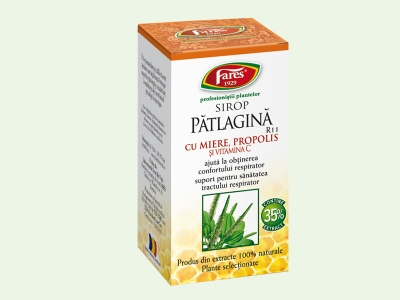 PATLAGINA -  R11, sirop miere şi propolis